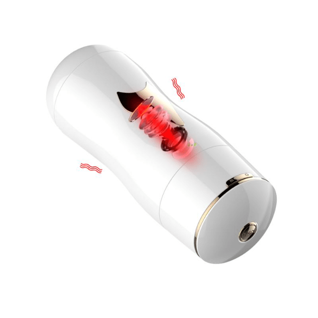 Bossoftoys - 63-00055 - Masturbator Weiß - Vibrierender Pussy-Masturbator - Saugnapf - 7 Vibrationsmodi - 28 CM / 11 Zoll - Flesh