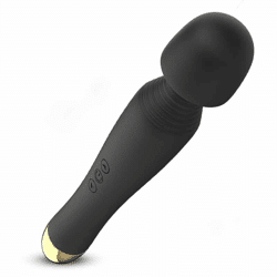 Bossoftoys - 63-00060 - Stimulator - Silikon-Massagegerät Schwarz USB - 6 Vibrationen - Mini-Zauberstab