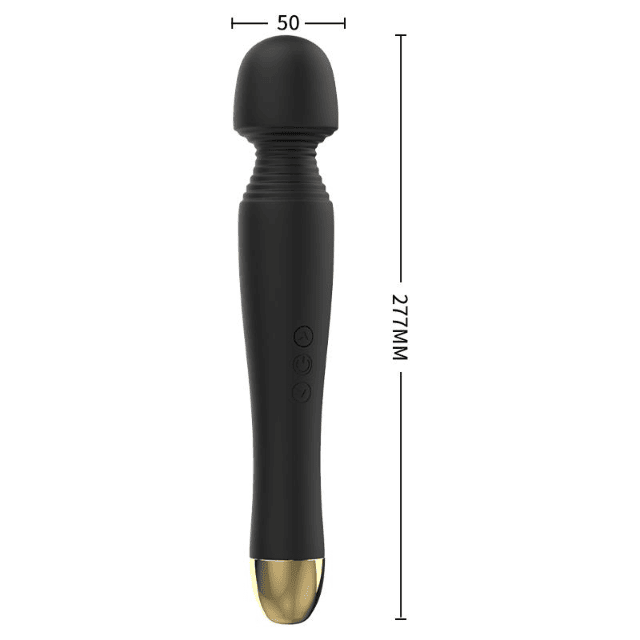 Bossoftoys - 63-00060 - Stimulator - Silikon-Massagegerät Schwarz USB - 6 Vibrationen - Mini-Zauberstab