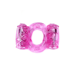 Bossoftoys - 67-00033 - Vibrierender Cockring - Doppelmotoren - Rosa - Batterien inklusive - verpackt in Plastikbeutel