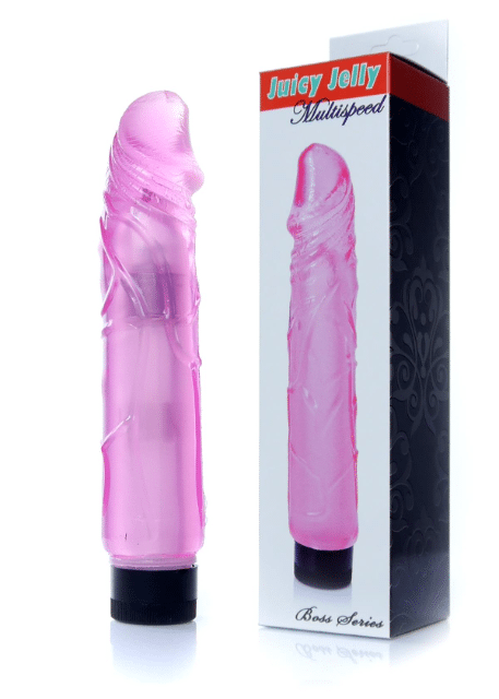 Bossoftoys - 67-00073 - Real Skin - Realistic vibrator - Juicy jelly Pink - 22 m- Dia 4 cm - Multispeed
