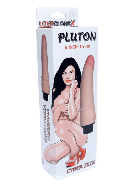 Bossoftoys - 21-00026 - Pluton - Clone X - realistischer Vibrator - superflexibles Cyberskin-Material - Größe 18 cm - 6 Zoll - Hautfarbe 