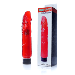 Bossoftoys - 67-00075 - Real Skin - Realistischer Vibrator - Juicy Jelly Red - 22 m - Durchmesser 4 cm - Multispeed
