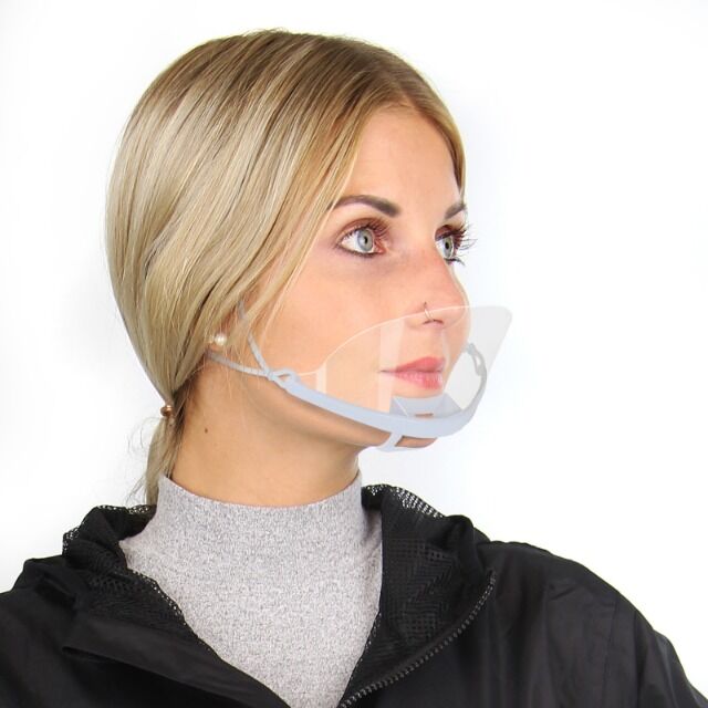 Mundvisier/Gesichtsvisier - wiederverwendbar, transparent