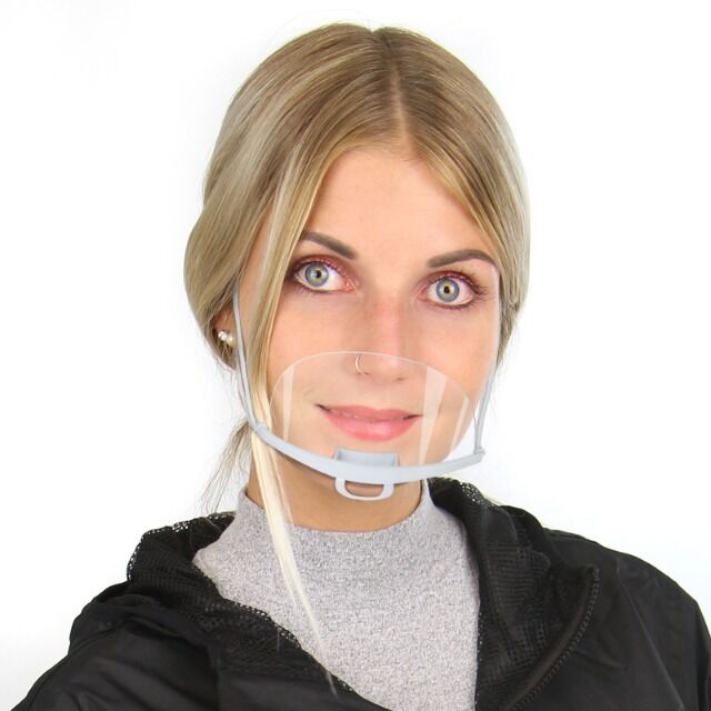 Mundvisier/Gesichtsvisier - wiederverwendbar, transparent