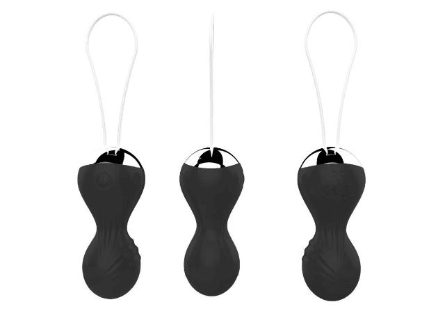 Bossoftoys - 22-00025 - Vibrierende Kegelkugeln - Silione - Gesamtlänge 8 cm - Durchmesser 3/3,5 cm - Fernbedienung mit 10 Funktionen - Wied
