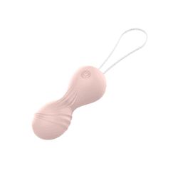 Bossoftoys - 22-00026 - Vibrierende Kegelkugeln - Silikon - Hautfarbe - Gesamtlänge 8 cm - Durchmesser 3/3,5 cm - Fernbedienung mit 10 Funkt