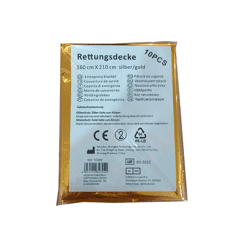 Rescue blanket 160 *210 cm, gold/silver