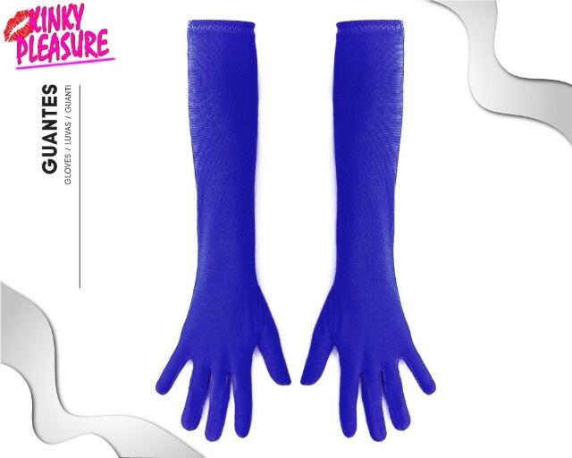 Kinky Pleasure - Fun Products - Hand Gloves Long - Blue 