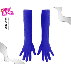 Kinky Pleasure - Fun Products - Hand Gloves Long - Blue 