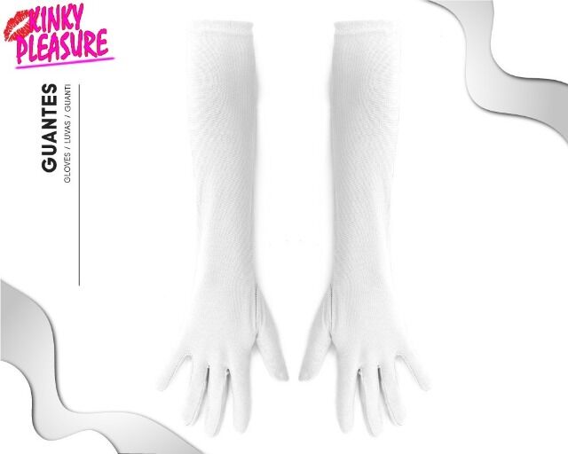 Kinky Pleasure - Fun Products - Handschuhe lang - Weiß - PL077