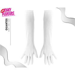 Kinky Pleasure - Fun Products - Handschuhe lang - Weiß - PL077