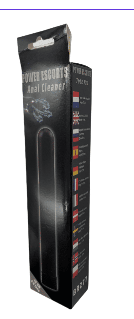 Power Escorts - BR277 - Analreiniger - Tube Pro - Analduschenreiniger - Schwarz - 15 cm / 5,9 Zoll