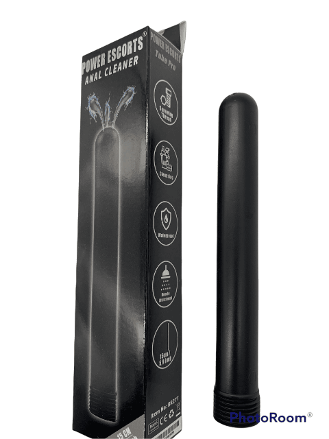 Power Escorts - BR277 - Analreiniger - Tube Pro - Analduschenreiniger - Schwarz - 15 cm / 5,9 Zoll