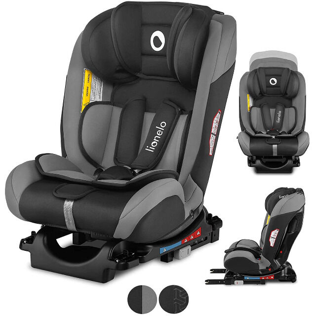 Lionelo Sander Kindersitz Autositz grau ISOFIX 0-36 kg Drehsitz Reboarder