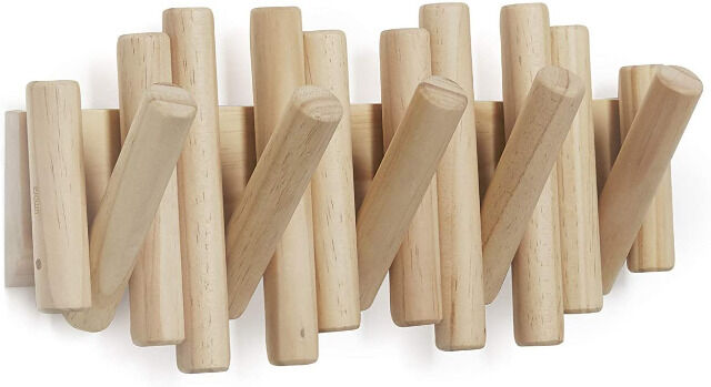 Umbra Picket mit 5 Garderobenhaken natural 1011471-390 Garderobenleiste Wandhaken Kleiderhaken