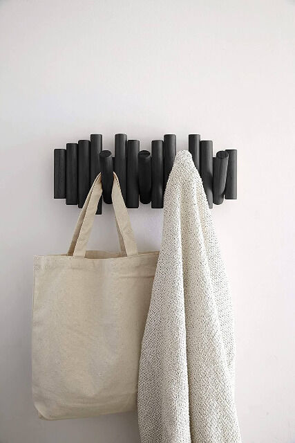 Umbra Picket mit 5 Garderobenhaken schwarz 1011471-040 Garderobenleiste Wandhaken Kleiderhaken