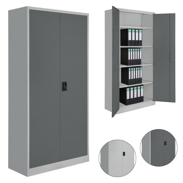 Spind Büroschrank Aktenschrank 180 x 90 x 39 cm