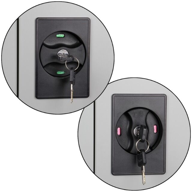 Spind Büroschrank Aktenschrank 180 x 90 x 39 cm