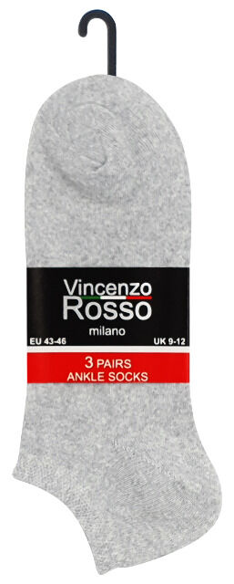 VINCENZO ROSSO milano Herren Sneaker Socken - 3er Pack