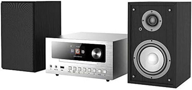auvisio IRS-500.CD Micro-Stereoanlage mit Webradio, DAB+, FM, CD, Bluetooth, USB, 100 W