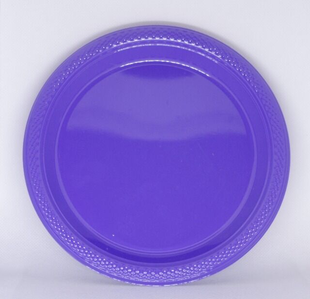 Disposable party plate set of 10, approx. 18cm, purple, Amscan