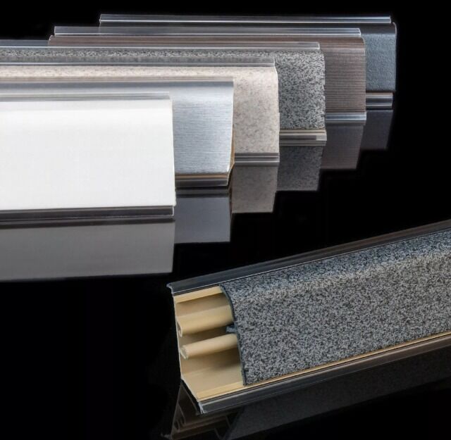 Küchenleisten (Wandabschlussleisten) + Sockelleisten in versch. Farben (A-Ware)