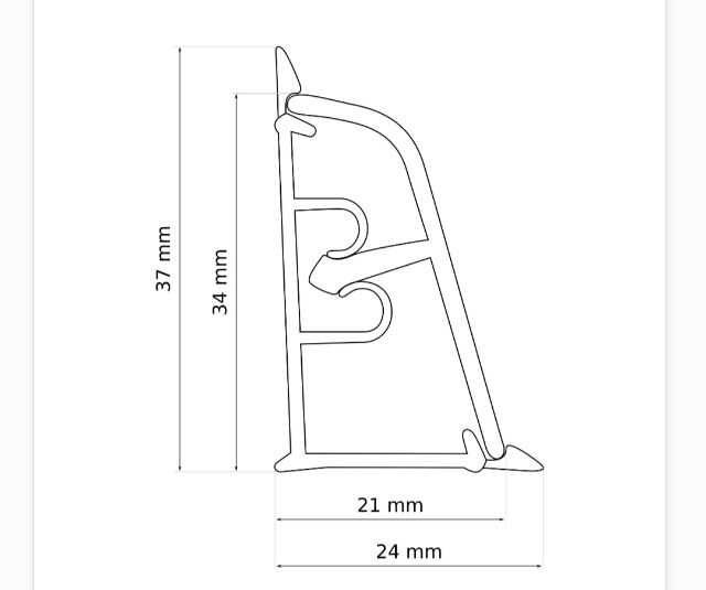 Küchenleisten (Wandabschlussleisten) + Sockelleisten in versch. Farben (A-Ware)