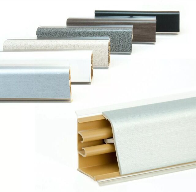 Küchenleisten (Wandabschlussleisten) + Sockelleisten in versch. Farben (A-Ware)