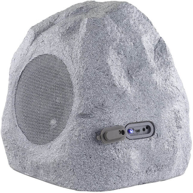 auvisio Gartenlautsprecher MSS-430.rock Garten- und Outdoor-Lautsprecher Stein Optik Bluetooth Boxen Speaker HiFi Audio Anlage Sound Musik 