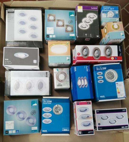 Sonderposten  Einbau- Spots und Sets verschiedener Lieferanten