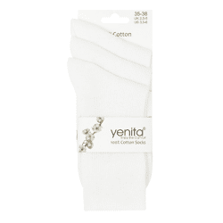 yenita® Damen PREMIUM Baumwoll Socken aus 100% Baumwolle mit handgekettelter Spitze im 3er Pack