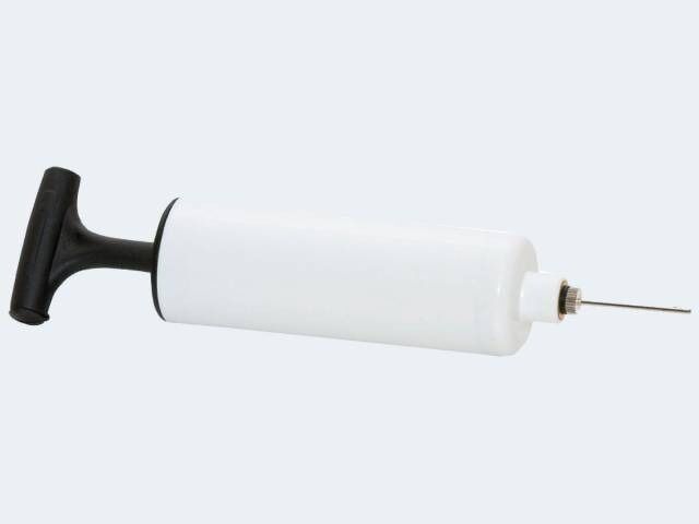 Ballpumpe Mini inkl. Nadel - Ersatzventil weiß Fußball Volleyball Handball Basketball