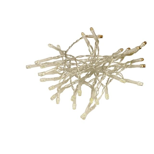50 LED Lichterkette ca. 5,20 Meter kaltweiß batteriebetrieben 2 x AA IP44 Weihnachten