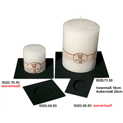 Kerzenhalter Eisenleuchte 16 x 16 cm schwarz Metall