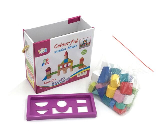 Holzspielzeug Bauklötze Bausteine 30 Stk