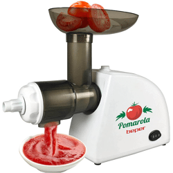 Beper BP.720 elektrische Tomaten Saftpresse Tomatenpresse Entsafter Tomatensauce Vitaminschonend Gemüsepresse Saft 