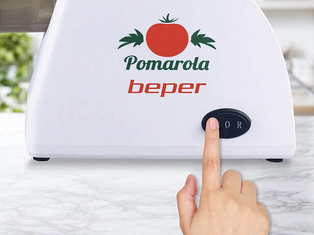 Beper BP.720 elektrische Tomaten Saftpresse Tomatenpresse Entsafter Tomatensauce Vitaminschonend Gemüsepresse Saft 