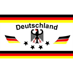Flagge DEUTSCHLAND 1 Fußball 4 STERNE weiß 90 x 150 cm , Fahne, Die Mannschaft, Weltmeisterschaft, Fanflagge, Fanartikel