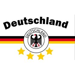 Flagge Deutschland 17 WEISS 4 STERNE 90 x 150 cm mit 2 Messingösen Die Mannschaft Weltmeisterschaft Fanratikel Fahnen Nationalmannschaft