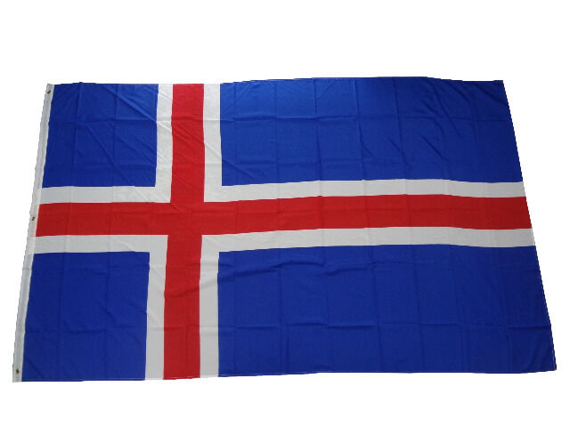 Flagge Island 90 x 150 cm Fahne mit 2 Ösen 100g/m² Stoffgewicht island, iceland, fahne, flagge, sturmflagge, hissflagge, fanartikel, 90x150,