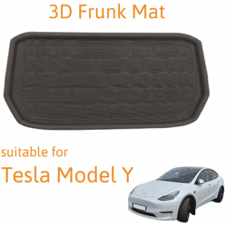 3D Frunk Front Kofferraummatte passend für Tesla Model Y / Performance rutschfest wasserabweisend Gummimatte Tesla-Automatten Automatten