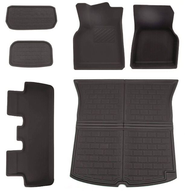 Tesla Innenraum Matten Komplettset bestehend aus Frunk-,Fuß und Kofferraummatte für Model Y/Performance Tesla-Automatten wasserabweisend