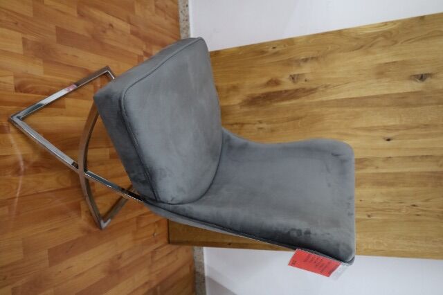 Esszimmerstuhl + Samt Stoff+ Metall Gestell + Chester 