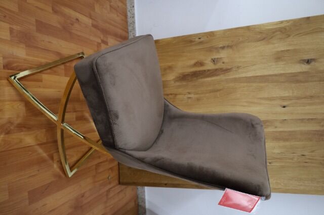 Esszimmerstuhl + Samt Stoff+ Metall Gestell + Chester 