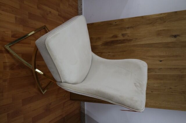 Esszimmerstuhl + Samt Stoff+ Metall Gestell + Chester 