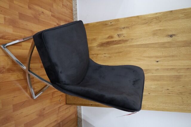 Esszimmerstuhl + Samt Stoff+ Metall Gestell + Chester 