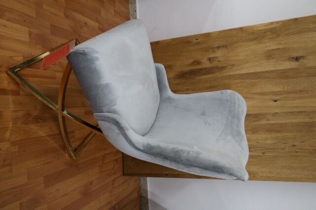 Esszimmerstuhl + Samt Stoff+ Metall Gestell + Chester 