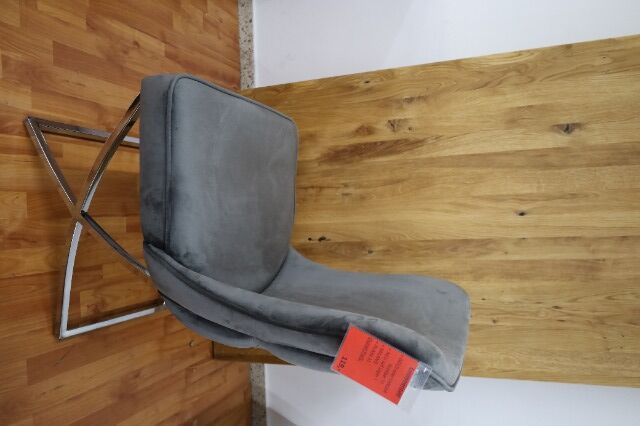 Esszimmerstuhl + Samt Stoff+ Metall Gestell + Chester 