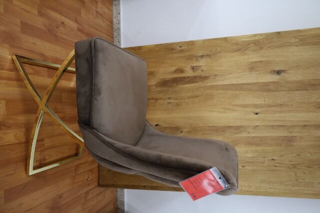 Esszimmerstuhl + Samt Stoff+ Metall Gestell + Chester 